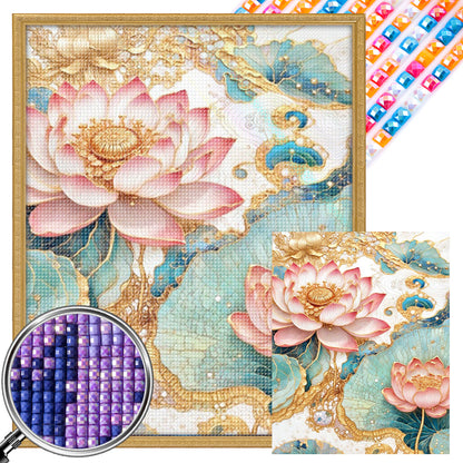 Lotus - Full AB Square Drill Diamond Painting 40*50CM