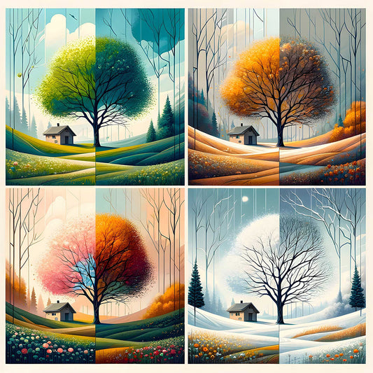 Four Seasons - Full Square Drill Diamond Painting 50*50CM