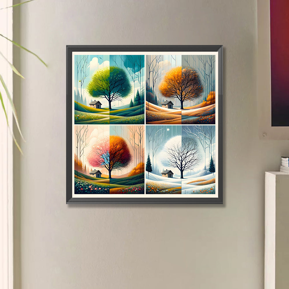 Four Seasons - Full Square Drill Diamond Painting 50*50CM