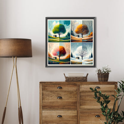 Four Seasons - Full Square Drill Diamond Painting 50*50CM