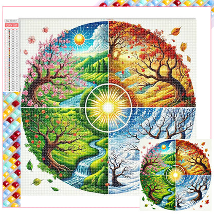 Four Seasons - Full Square Drill Diamond Painting 50*50CM