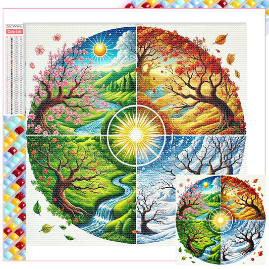 Four Seasons - Full Square Drill Diamond Painting 50*50CM