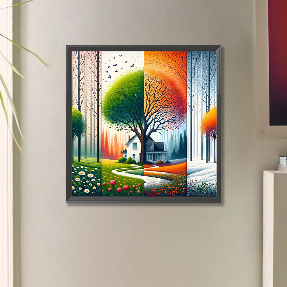 Four Seasons - Full Square Drill Diamond Painting 50*50CM