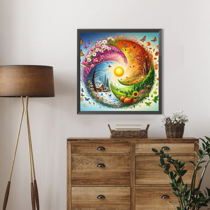 Four Seasons - Full Square Drill Diamond Painting 50*50CM