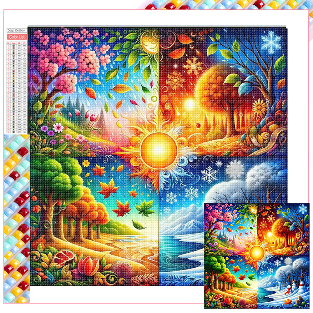 Four Seasons - Full Square Drill Diamond Painting 50*50CM