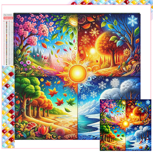 Four Seasons - Full Square Drill Diamond Painting 50*50CM