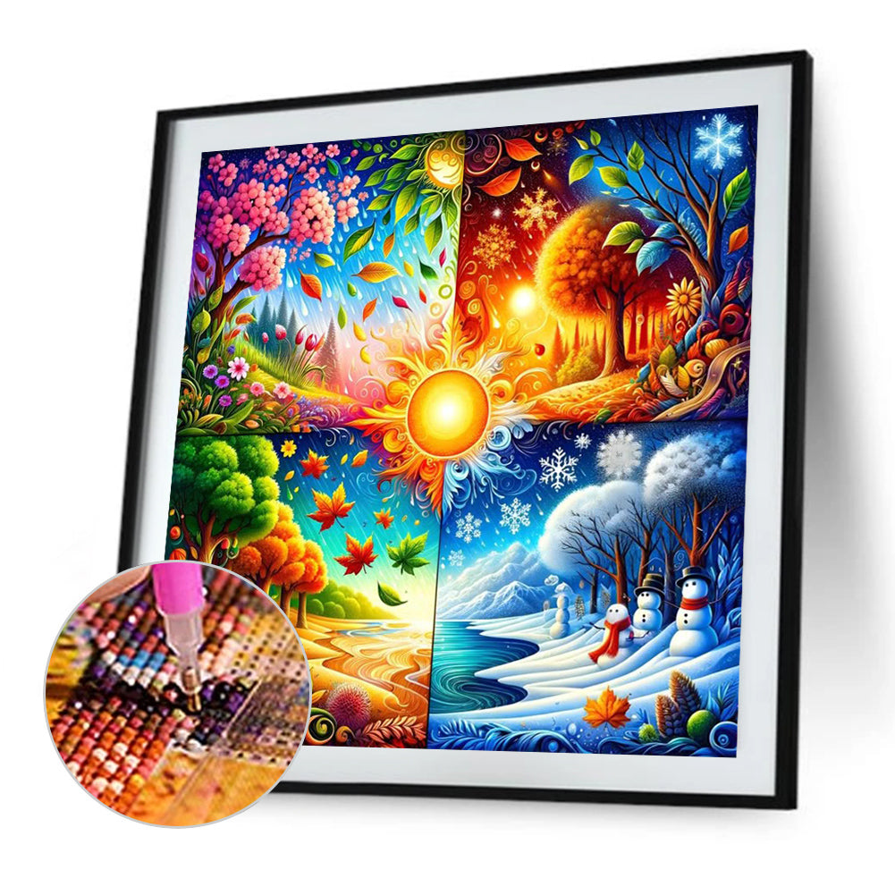 Four Seasons - Full Square Drill Diamond Painting 50*50CM