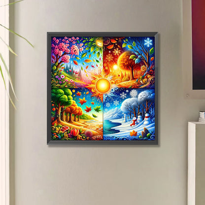 Four Seasons - Full Square Drill Diamond Painting 50*50CM