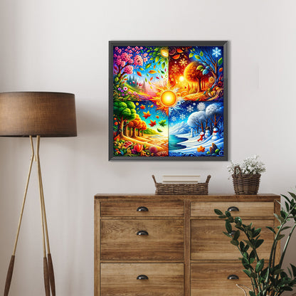 Four Seasons - Full Square Drill Diamond Painting 50*50CM