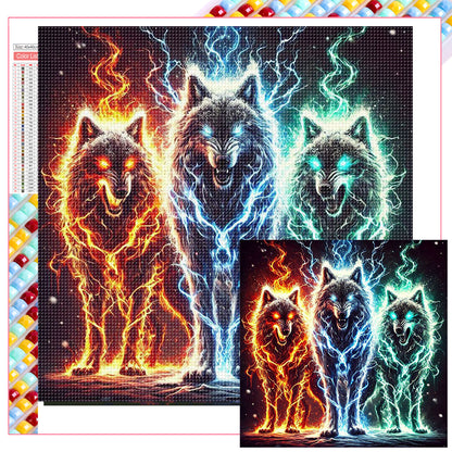 Flash Wolf - Full Square Drill Diamond Painting 40*40CM