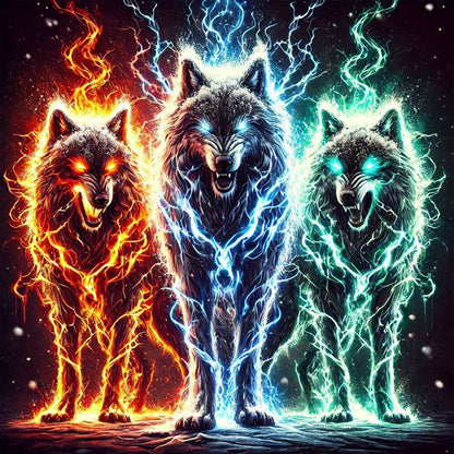Flash Wolf - Full Square Drill Diamond Painting 40*40CM