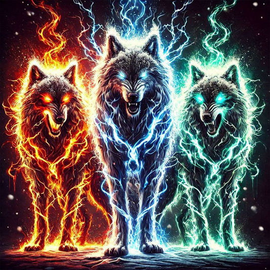 Flash Wolf - Full Square Drill Diamond Painting 40*40CM