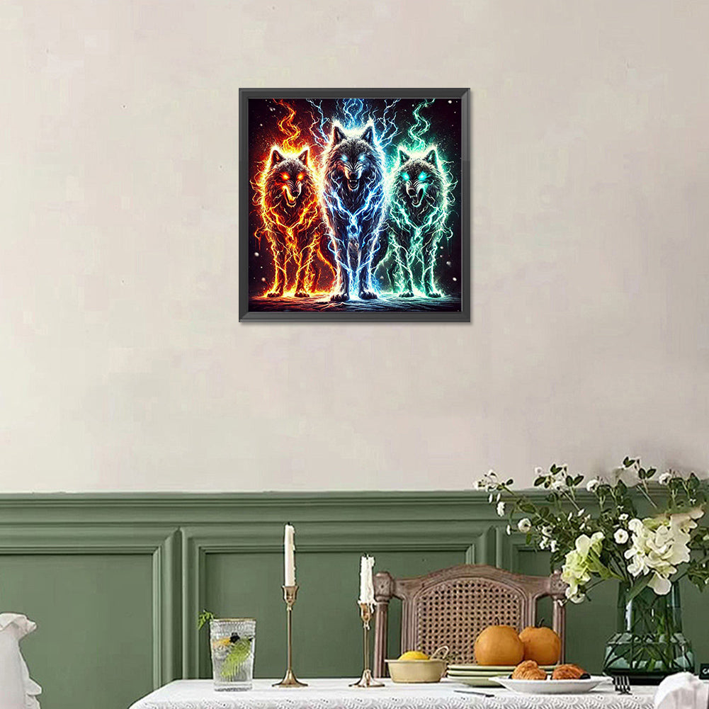 Flash Wolf - Full Square Drill Diamond Painting 40*40CM