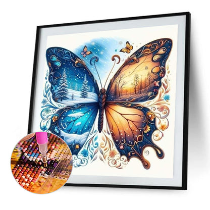 Autumn And Winter Butterfly - Full Square Drill Diamond Painting 40*40CM