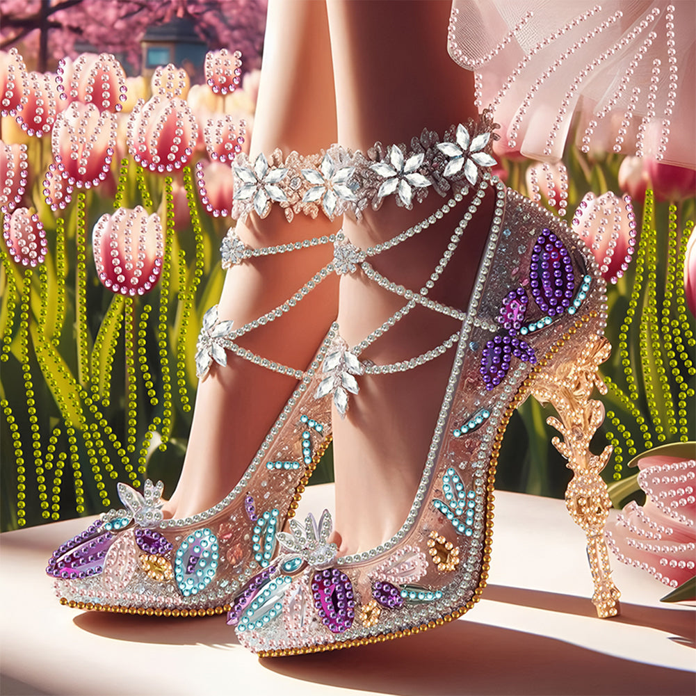 Exquisite High Heels - Special Shaped Drill Diamond Painting 30*30CM