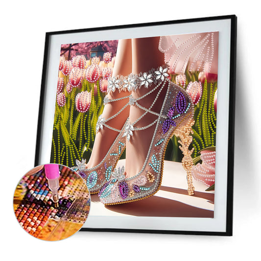 Exquisite High Heels - Special Shaped Drill Diamond Painting 30*30CM