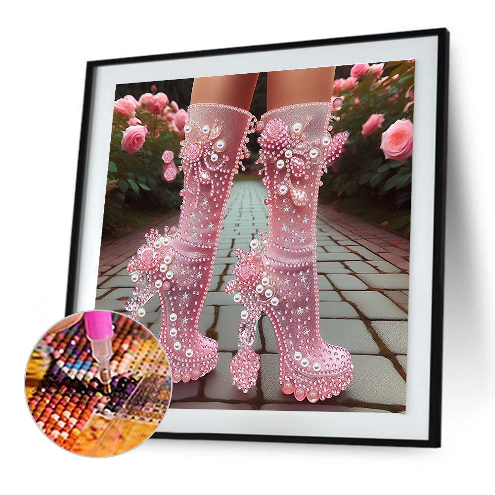 Exquisite High Heels - Special Shaped Drill Diamond Painting 30*30CM