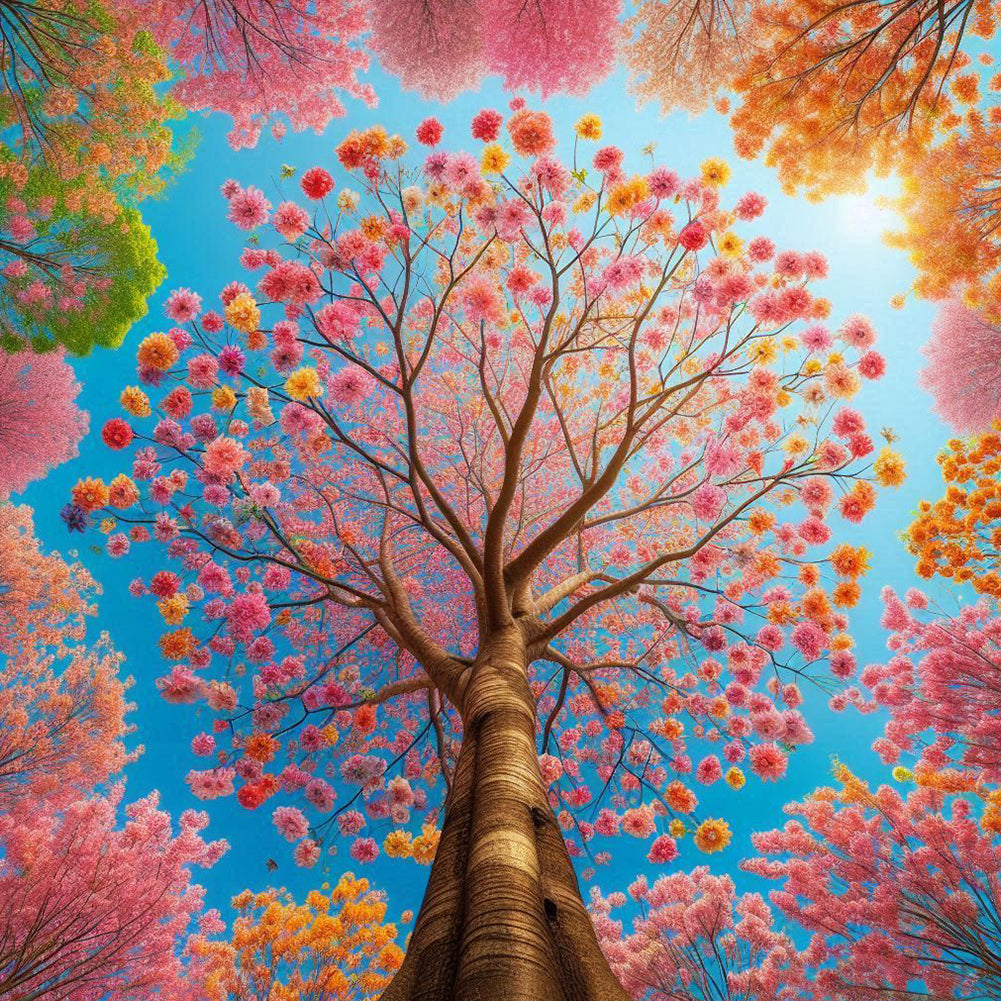 Tree - Full Round Drill Diamond Painting 30*30CM