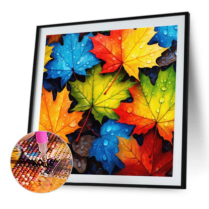 Maple Leaf - Full Round Drill Diamond Painting 30*30CM
