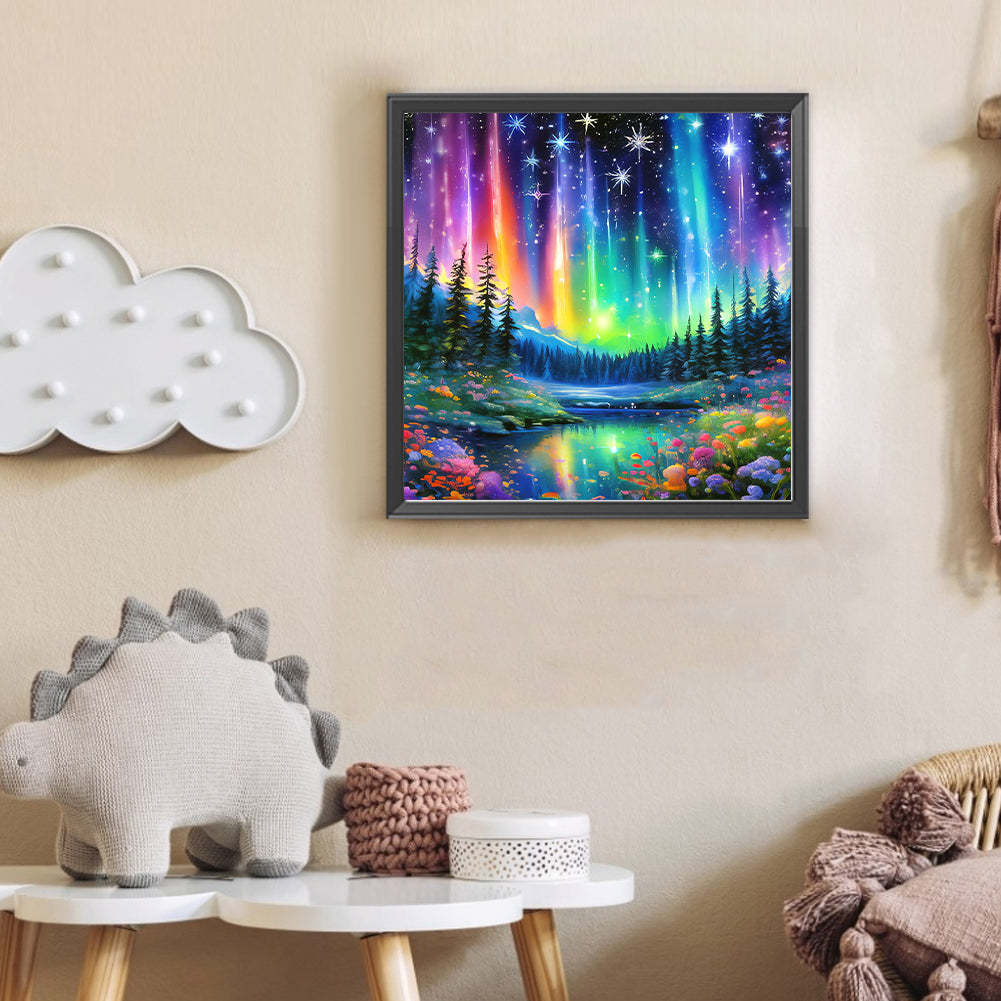 Aurora Forest - Full Round Drill Diamond Painting 30*30CM