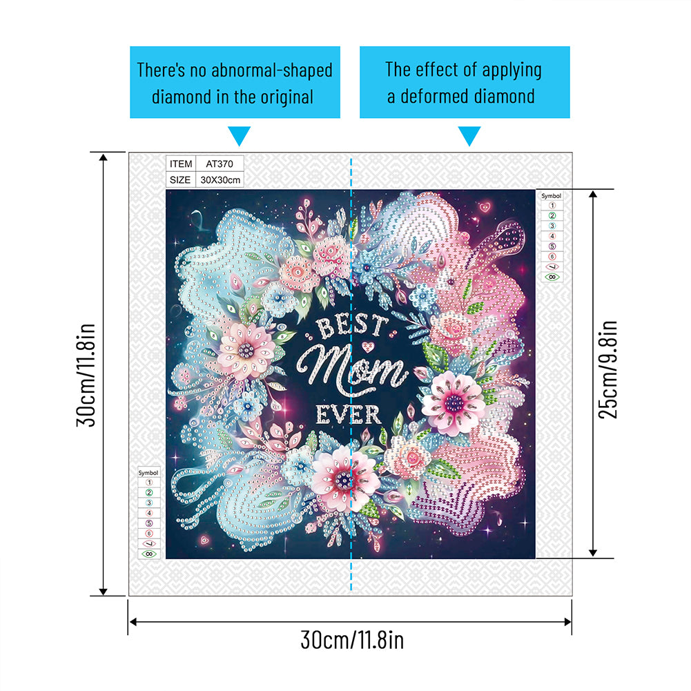 Mother'S Day - Special Shaped Drill Diamond Painting 30*30CM