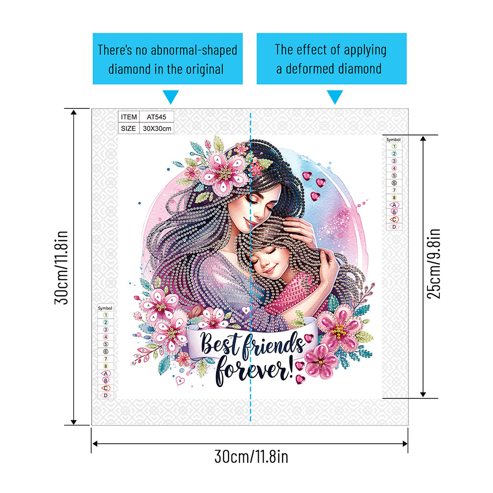 Mother'S Day - Special Shaped Drill Diamond Painting 30*30CM