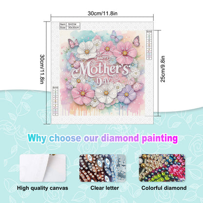 Mother'S Day - Special Shaped Drill Diamond Painting 30*30CM