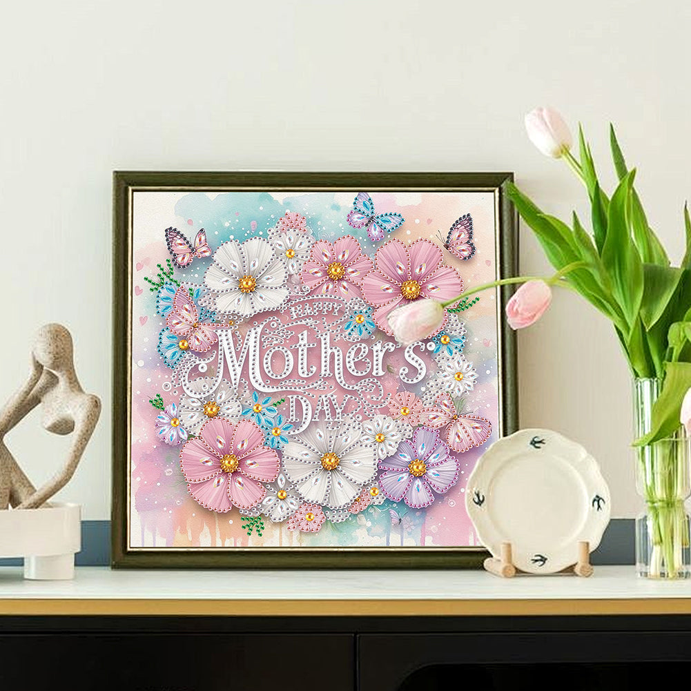 Mother'S Day - Special Shaped Drill Diamond Painting 30*30CM