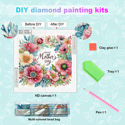 Mother'S Day - Special Shaped Drill Diamond Painting 30*30CM