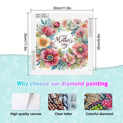 Mother'S Day - Special Shaped Drill Diamond Painting 30*30CM