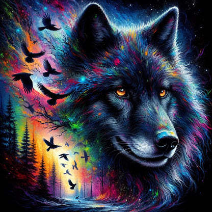 Wolf - Full Round Drill Diamond Painting 40*40CM