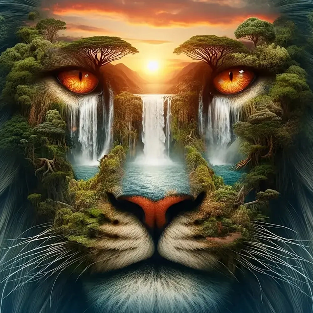 Tiger - Full Round Drill Diamond Painting 40*40CM