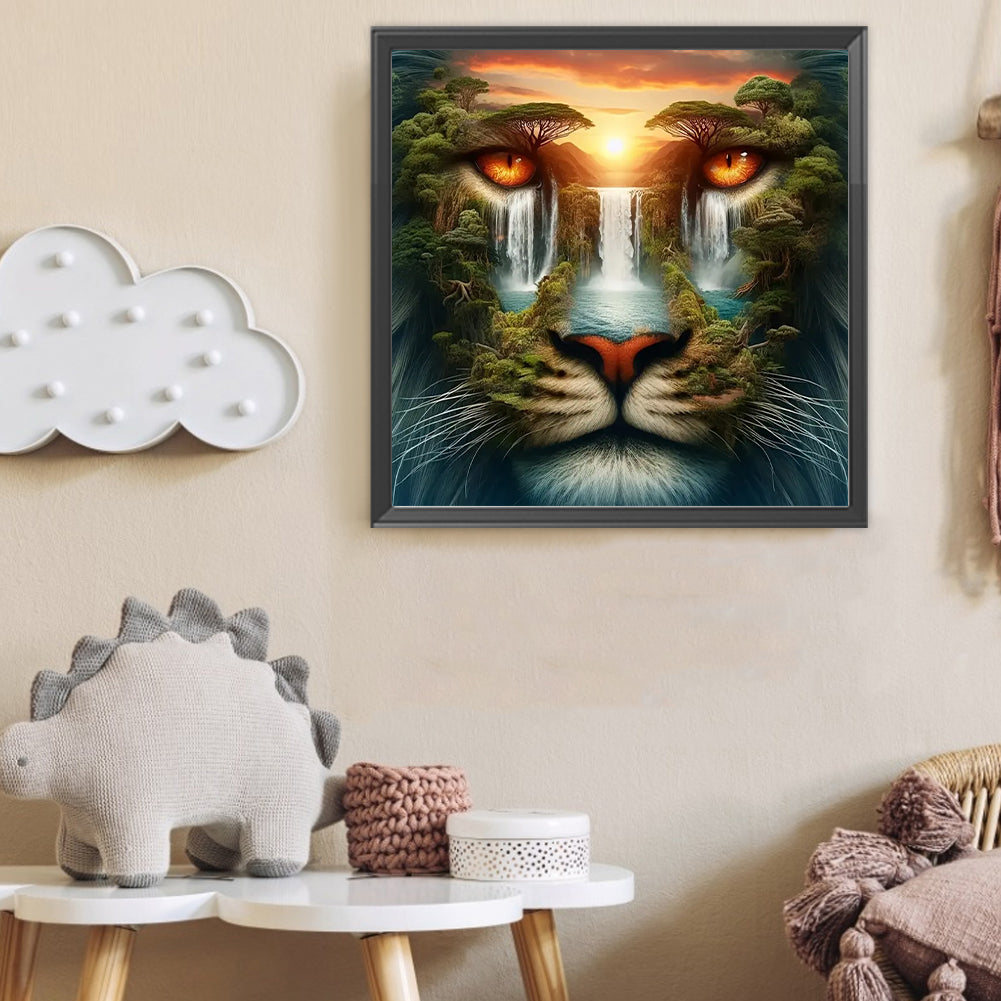 Tiger - Full Round Drill Diamond Painting 40*40CM