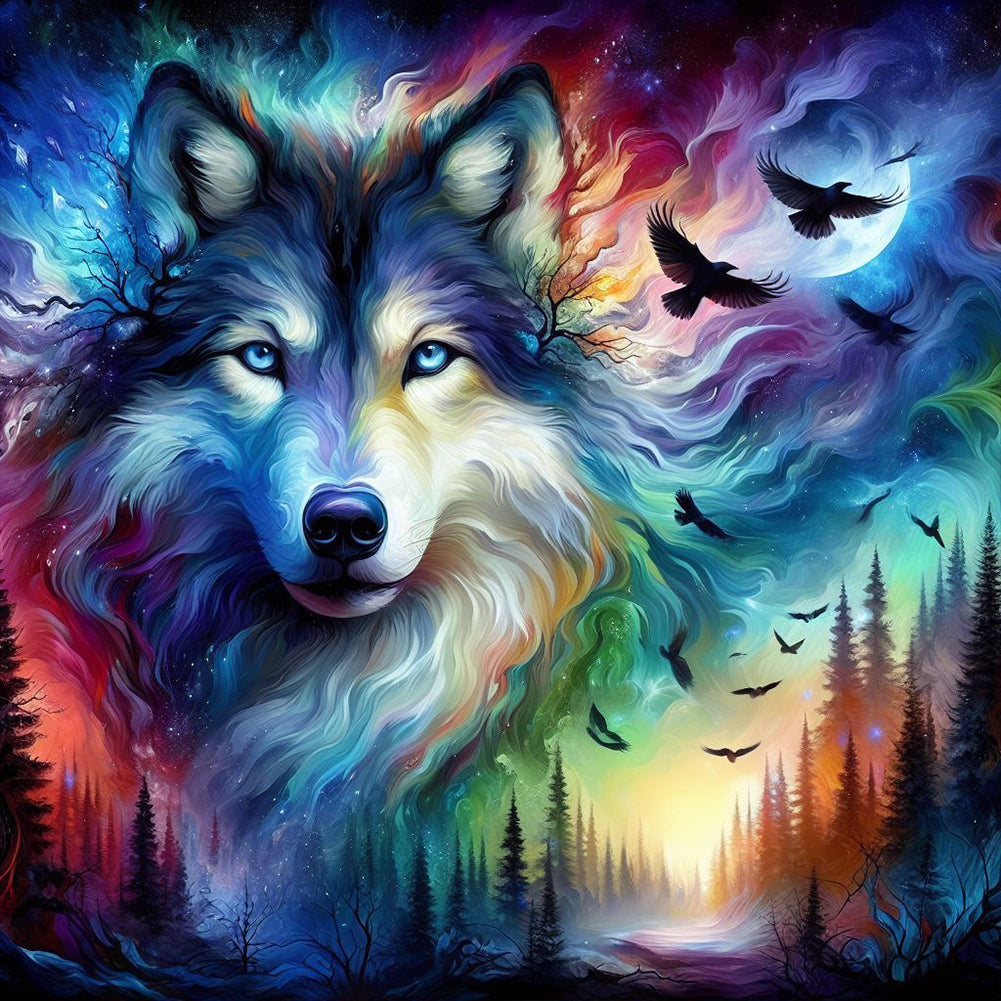 Wolf - Full Round Drill Diamond Painting 40*40CM
