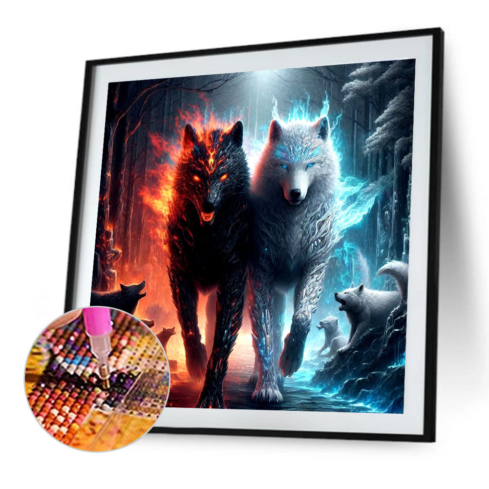 Wolf - Full Round Drill Diamond Painting 40*40CM