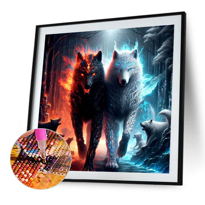 Wolf - Full Round Drill Diamond Painting 40*40CM