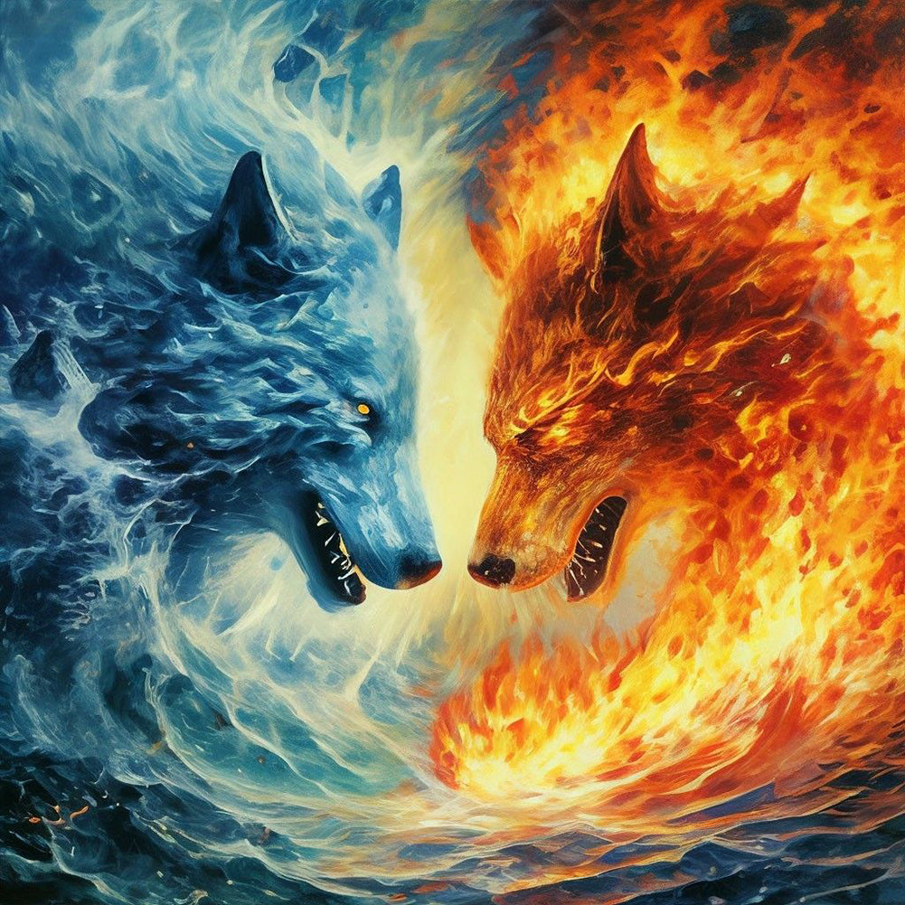 Wolf - Full Round Drill Diamond Painting 40*40CM