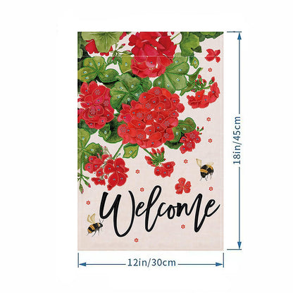 Spring Tulip 5D DIY Diamond Outdoor Flags Double Sided Diamond Art Vertical Flag