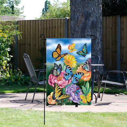 Spring Tulip 5D DIY Diamond Outdoor Flags Double Sided Diamond Art Vertical Flag