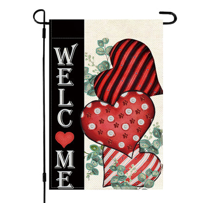 Spring Tulip 5D DIY Diamond Outdoor Flags Double Sided Diamond Art Vertical Flag