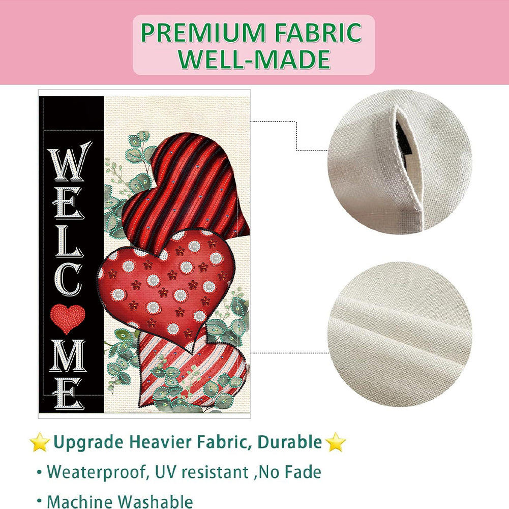 Spring Tulip 5D DIY Diamond Outdoor Flags Double Sided Diamond Art Vertical Flag