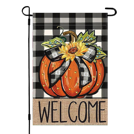 Spring Tulip 5D DIY Diamond Outdoor Flags Double Sided Diamond Art Vertical Flag