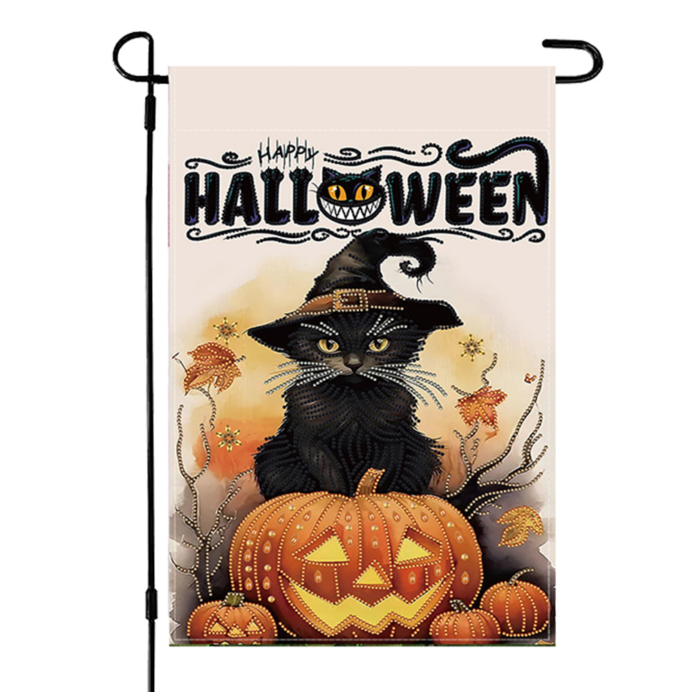 Spring Tulip 5D DIY Diamond Outdoor Flags Double Sided Diamond Art Vertical Flag