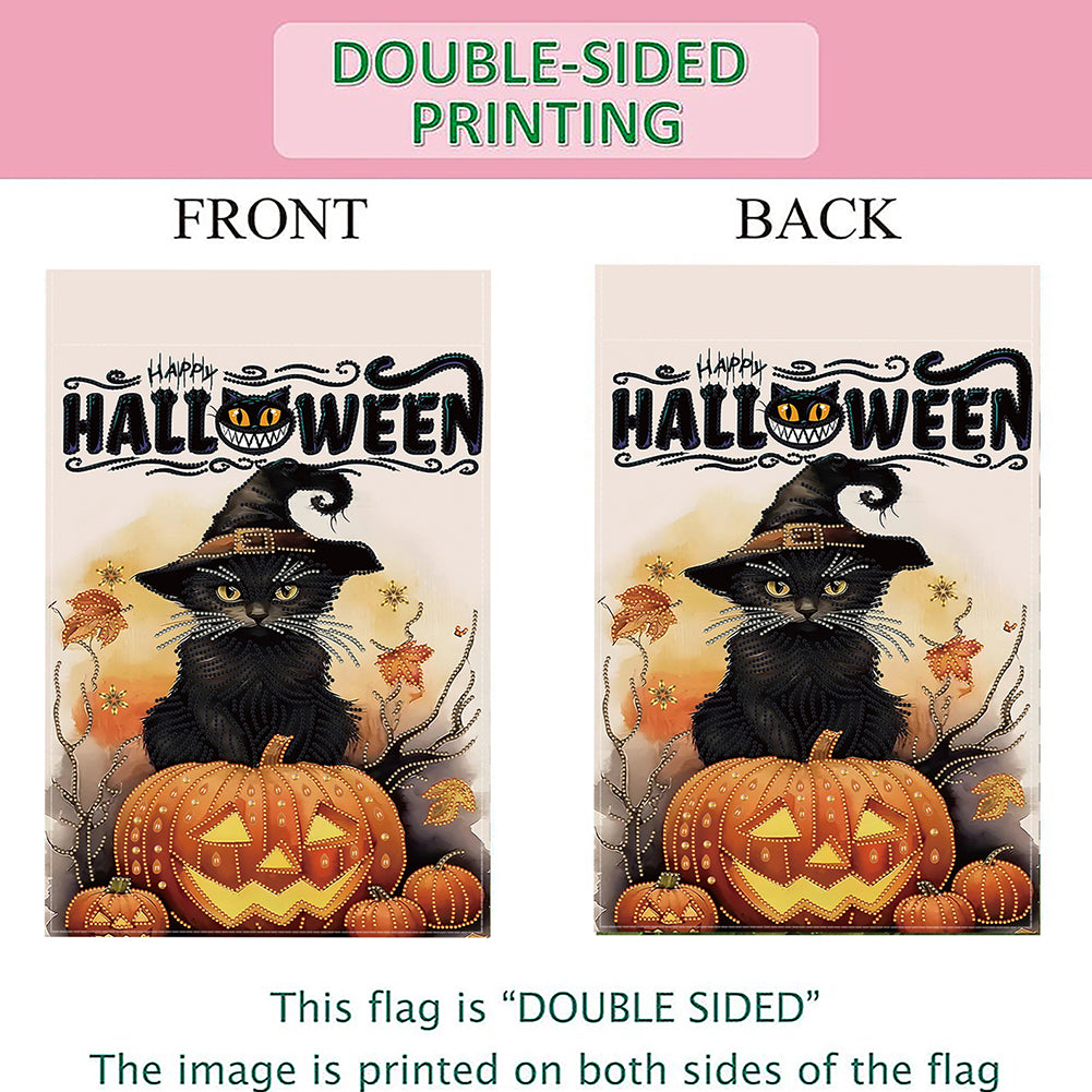 Spring Tulip 5D DIY Diamond Outdoor Flags Double Sided Diamond Art Vertical Flag