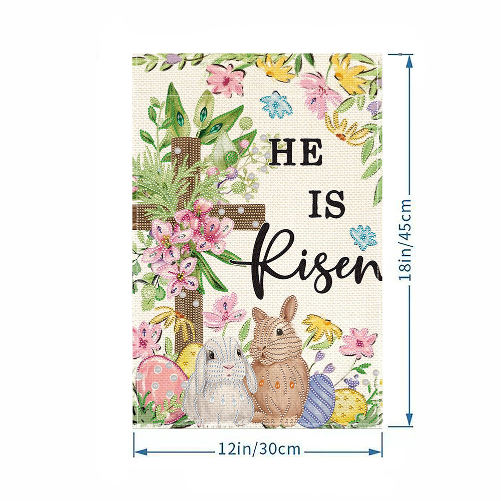 Spring Tulip 5D DIY Diamond Outdoor Flags Double Sided Diamond Art Vertical Flag