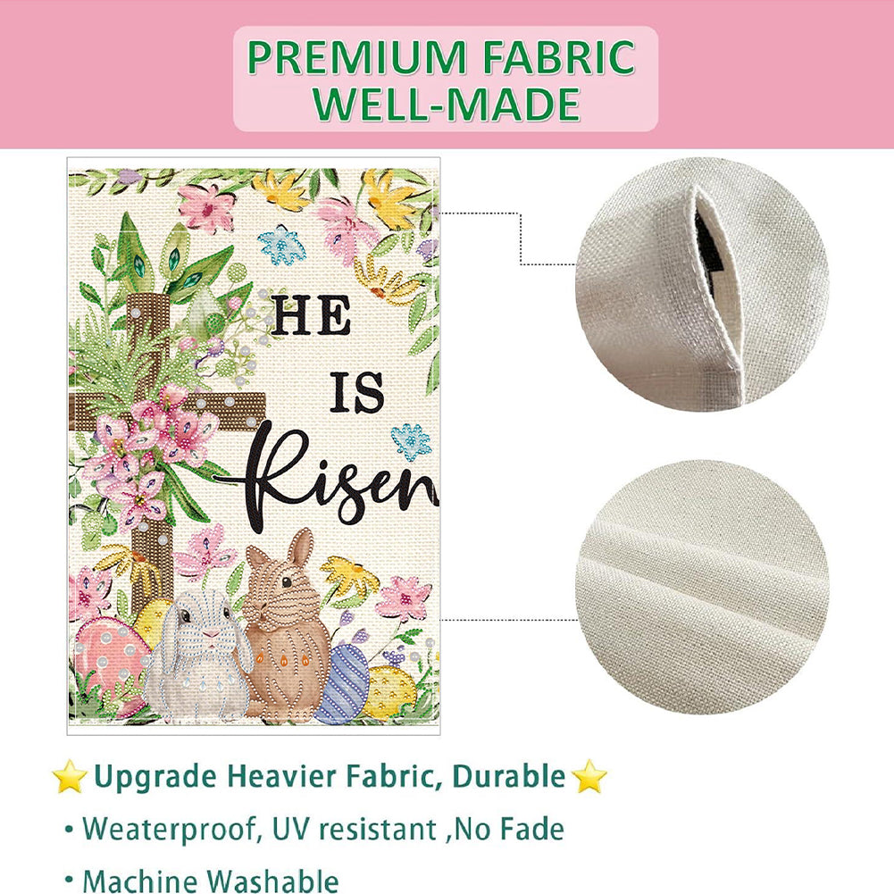 Spring Tulip 5D DIY Diamond Outdoor Flags Double Sided Diamond Art Vertical Flag