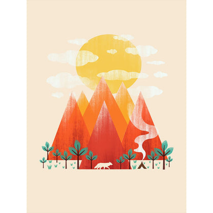 Mountain And Sun - Full Round Drill Diamond Painting 30*40CM