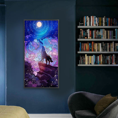 Wolf - Full Round Drill Diamond Painting 30*70CM