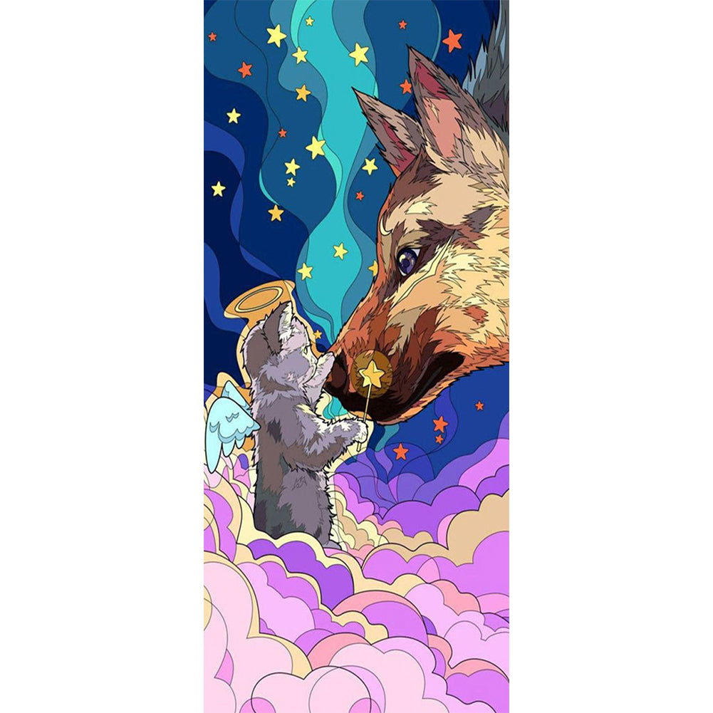 Wolf - Full Round Drill Diamond Painting 30*70CM