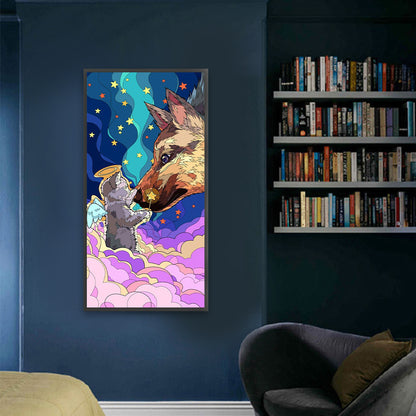 Wolf - Full Round Drill Diamond Painting 30*70CM